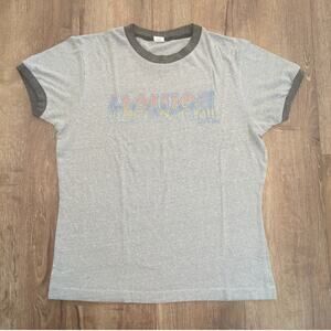 VTG Hollister Hawaii Women's Large Shirt Ringer Baby Tee Beach Ocean Surf 80s